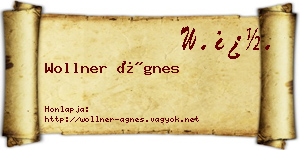 Wollner Ágnes névjegykártya